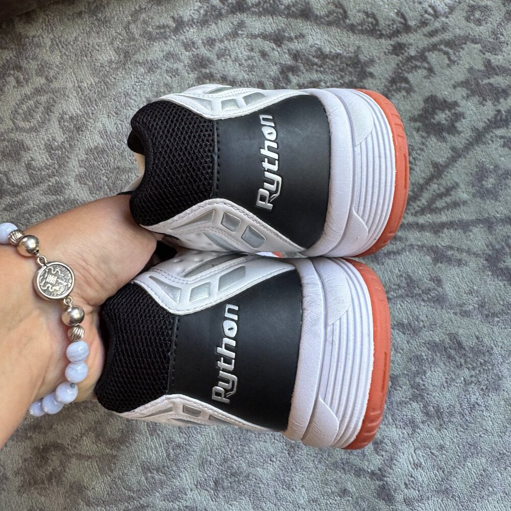 Python Deluxe Racquetball Indoor Mid White Sneake… - image 7